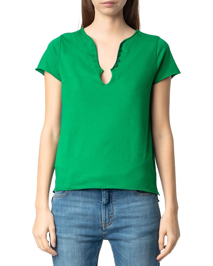 

Футболка с пайетками Henley Zadig & Voltaire, зеленый