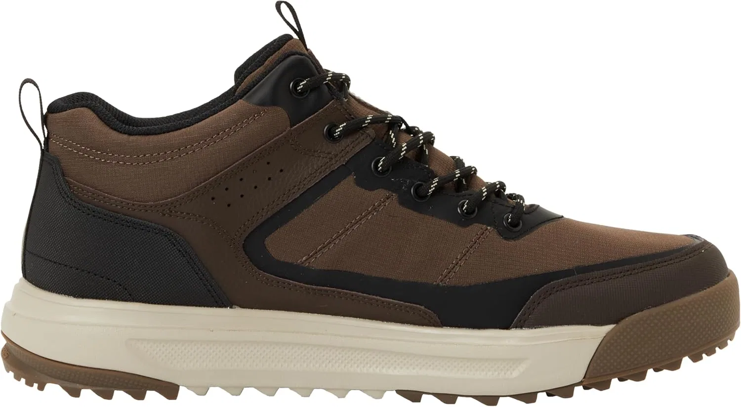Мужские кроссовки Skechers Urban Street Hiker, Brown Leather Textile Trim — фото 4