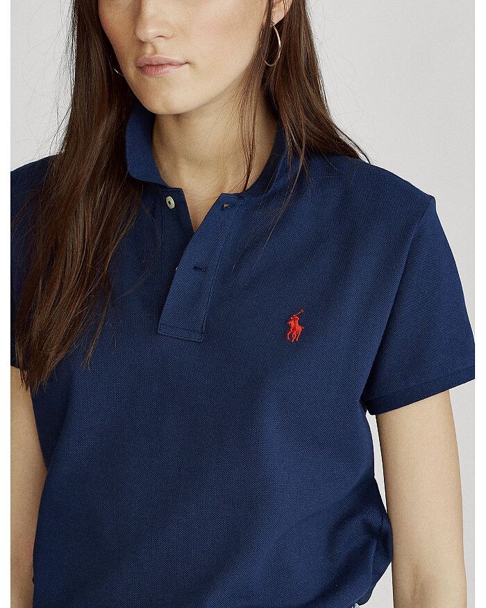 Рубашка-поло классического кроя в сетку Polo Ralph Lauren, синий — фото 4