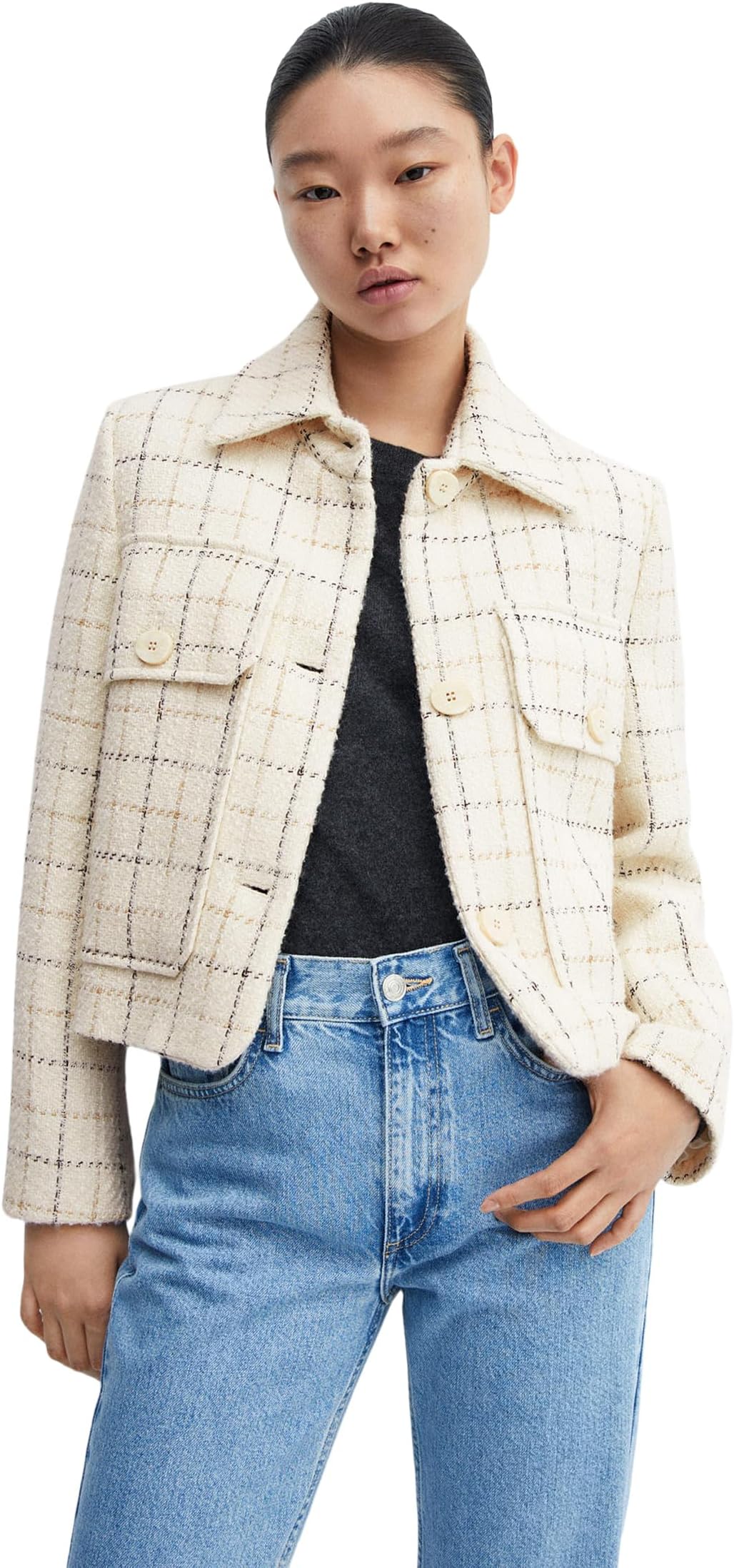 

Куртка MANGO Burdeos Jacket, экрю