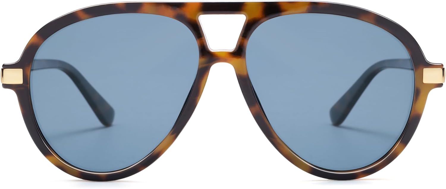 

Модные поляризованные солнцезащитные очки-авиаторы для женщин и мужчин, увеличенного размера, в винтажном стиле 90-х, дизайнерские очки AP3755 Appassal, Tortoise/Deep Blue