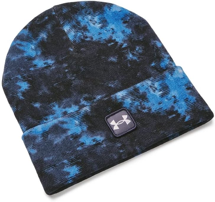 

Under Armour мужская шапка-бини Halftime Printed, (558) Tempered Steel/Aurora Purple/White