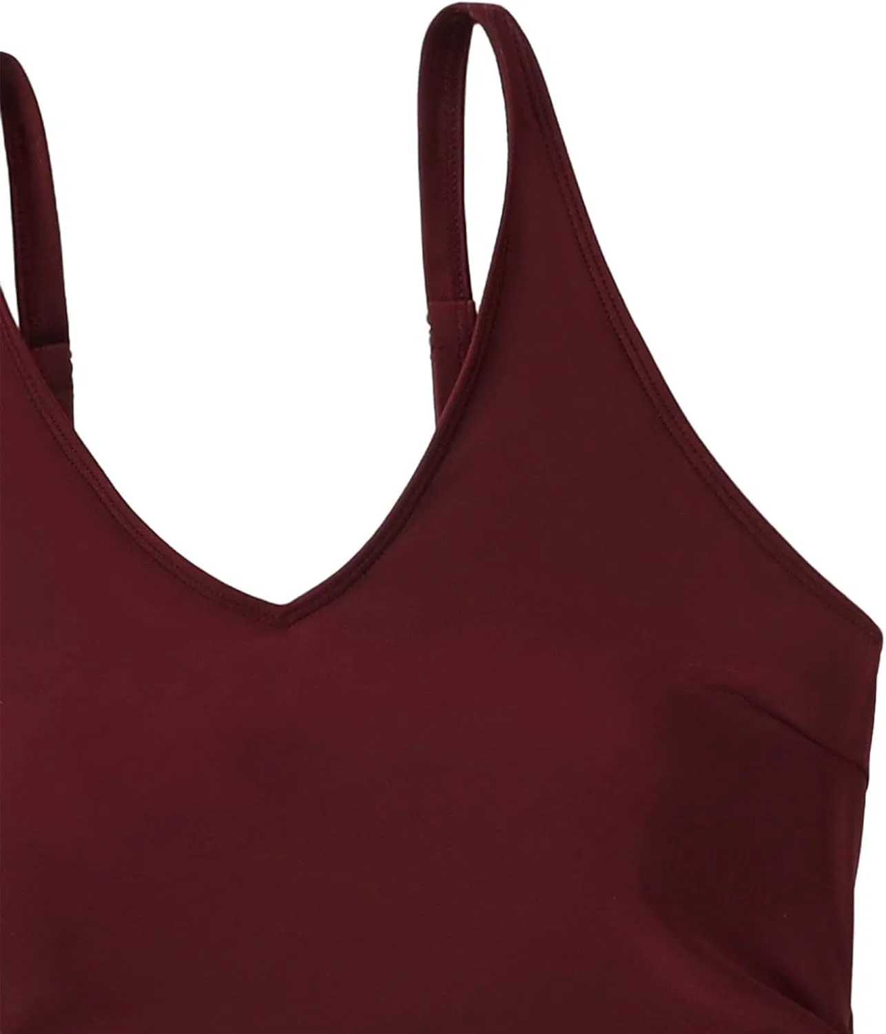 Купальник для женщин Plus Size с эффектом коррекции живота, V-образным вырезом, эластичным бантом и юбкой Generic, красный — фото 3