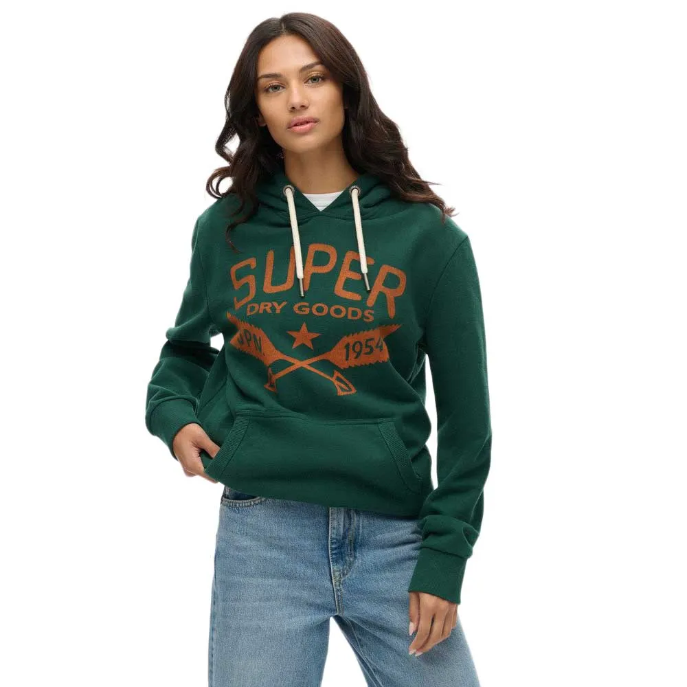 

Худи Superdry Lo-Fi Outdoor Graphic, зеленый