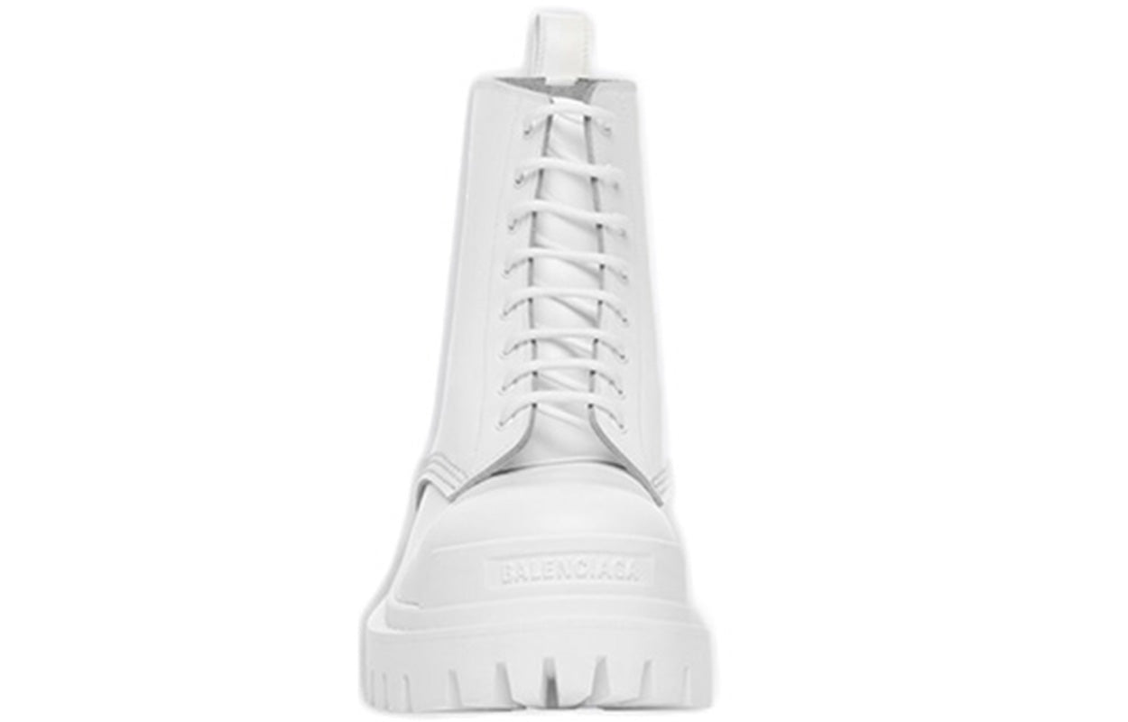 Ботинки (WMNS) Balenciaga Strike Lace-Up Boot 'White' 590974WA9679011, белый — фото 3