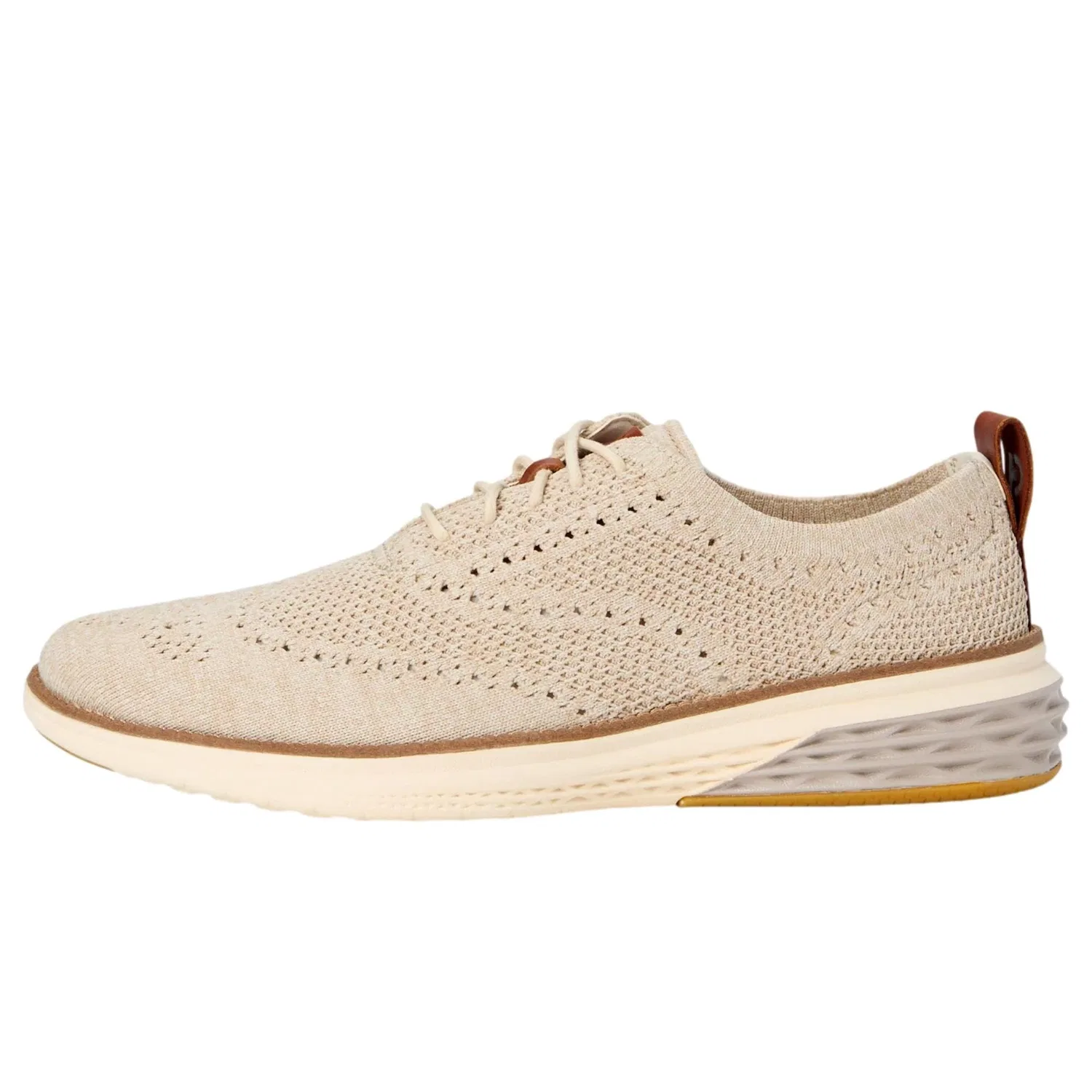 Men's Cole Haan Grand Hurrion Stitchlite Wing Tip Oxford Birch / Light Sesame / Ivory C40695-BIRCH