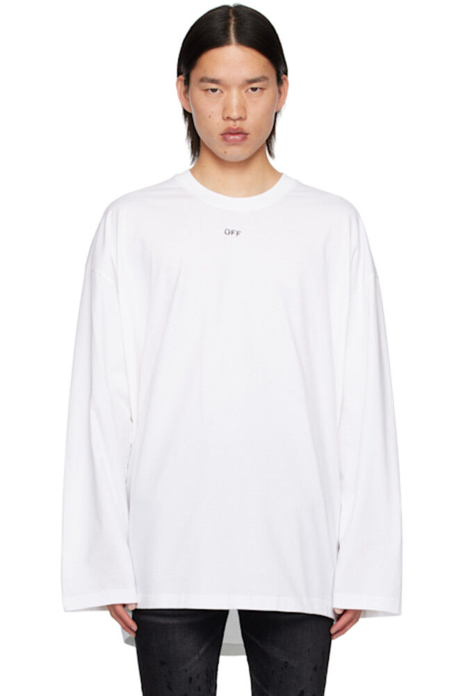 

Белая футболка с длинным рукавом Off Stamp Off-White