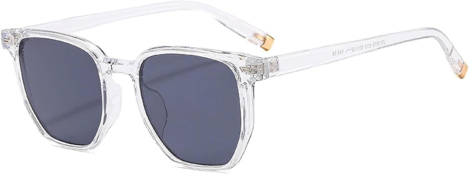 

Солнцезащитные очки с защитой от УФ-излучения UV400 | Женские прозрачные линзы цвета «океан» с декоративными заклепками для занятий спортом на открытом воздухе и вождения DSVIGF, Transparent Grey