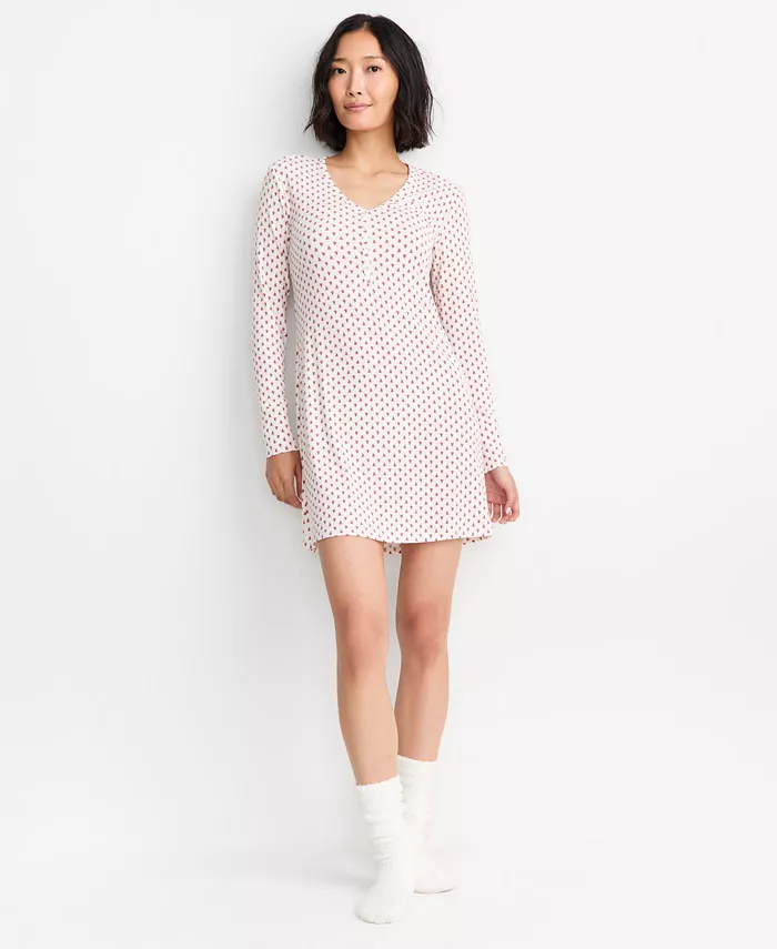 

Женская блузка-хенли из меланжевого трикотажа в рубчик State of Day, белый