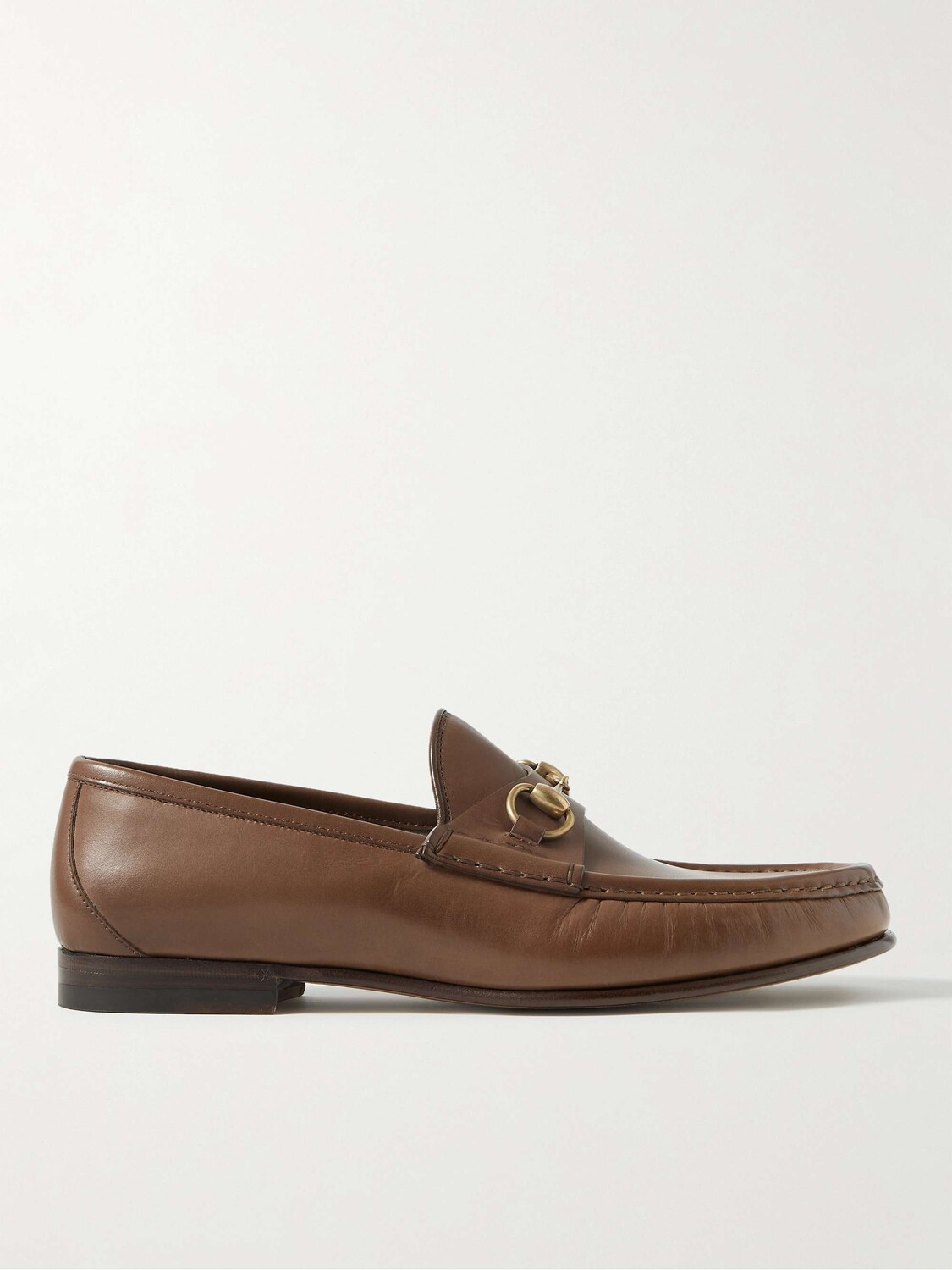 

Кожаные лоферы Horsebit GUCCI, коричневый
