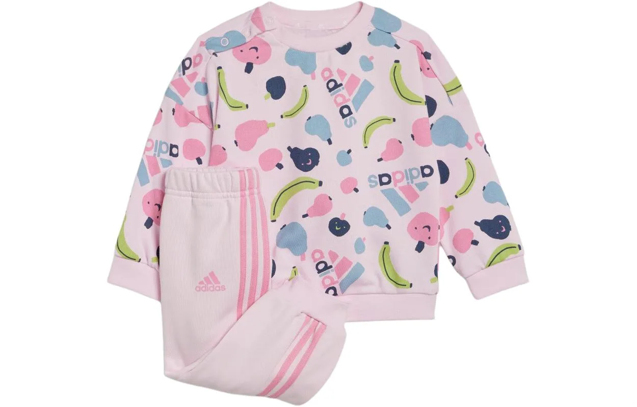 Комбинезон для дошкольников с круглым вырезом Adidas, Clear Pink/Blessing Pink — фото 3