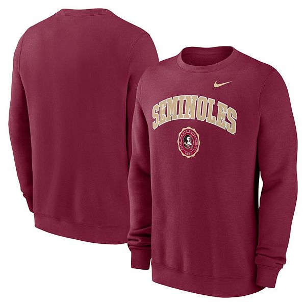 Мужской свитшот с арочной эмблемой Florida State Seminoles цвета граната Nike — фото 2