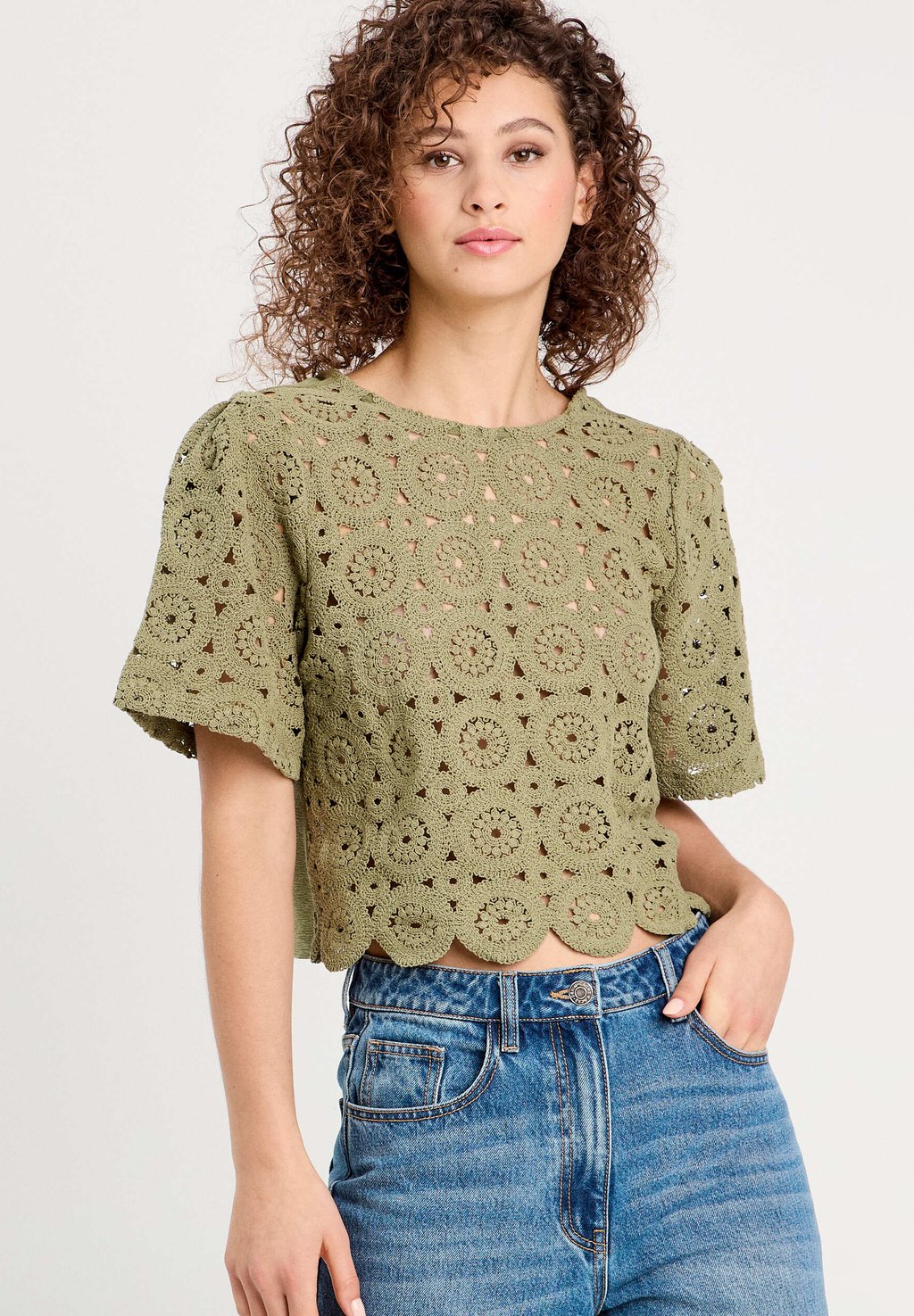 

Блуза Print T-shirt Cache Cache, хаки