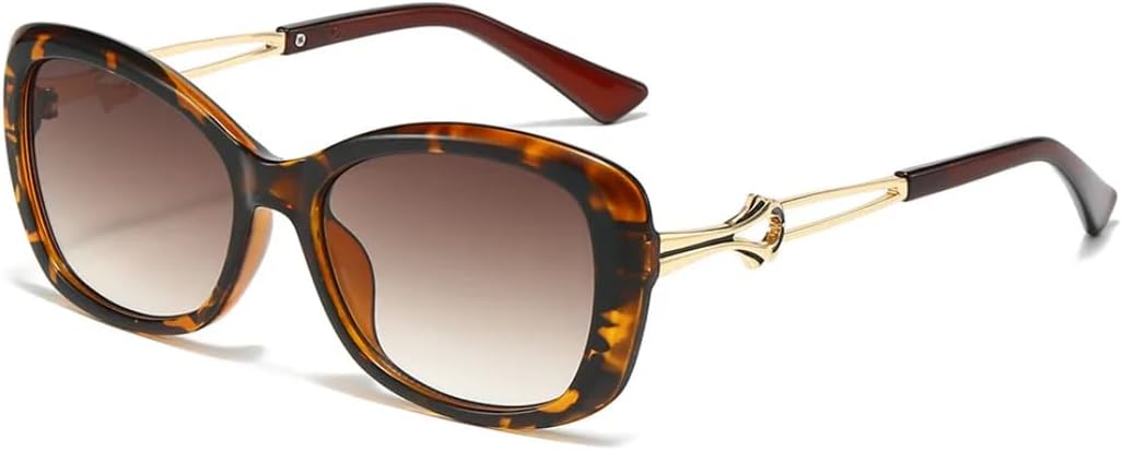 

Роскошные квадратные солнцезащитные очки с градиентным переходом цвета для женщин, оригинальная оправа с изображением лебедя, модные, подходят для мужчин и мужчин, повседневные, защита от УФ-излучения UV400 UATXTAU, Leopard Tea