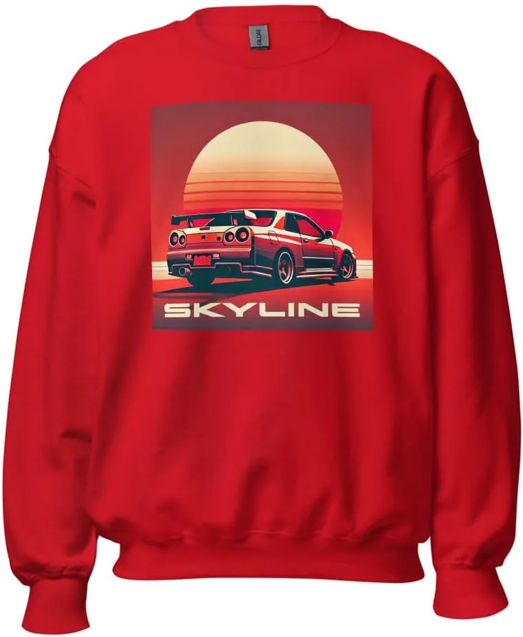 

Толстовка Red Sky Sunset R34 GT-R Skyline для фанатов JDM JG Infinite