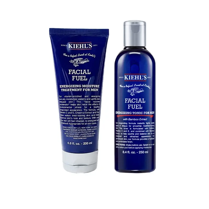 

Kiehl's Мужской набор для ухода за кожей Active Toner & Cream, увлажняющий и контролирующий жирность, 250 мл Water + 75 мл/125 мл Emulsion