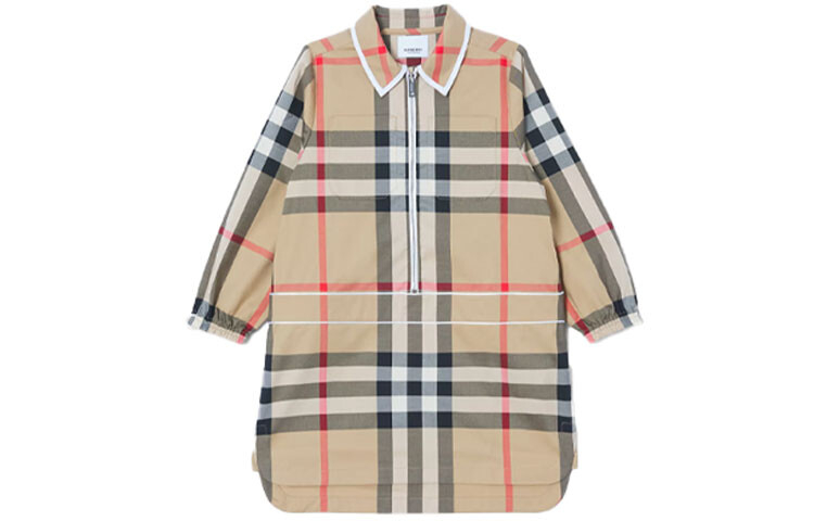 

Детское платье Burberry Kids, цвет Archive Beige