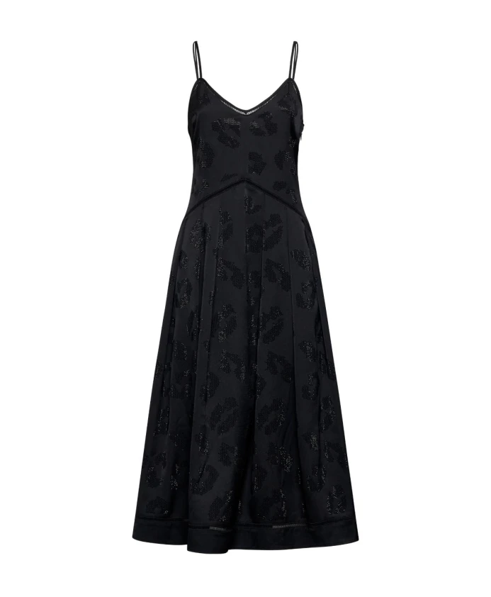 

Платье миди с тонкими бретелями Silvian Heach, черный