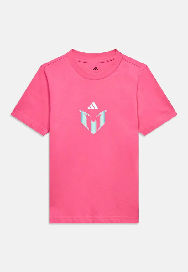 Футболка унисекс с графическим принтом, посвященным иконе месси. Adidas Performance, Pink — фото 3