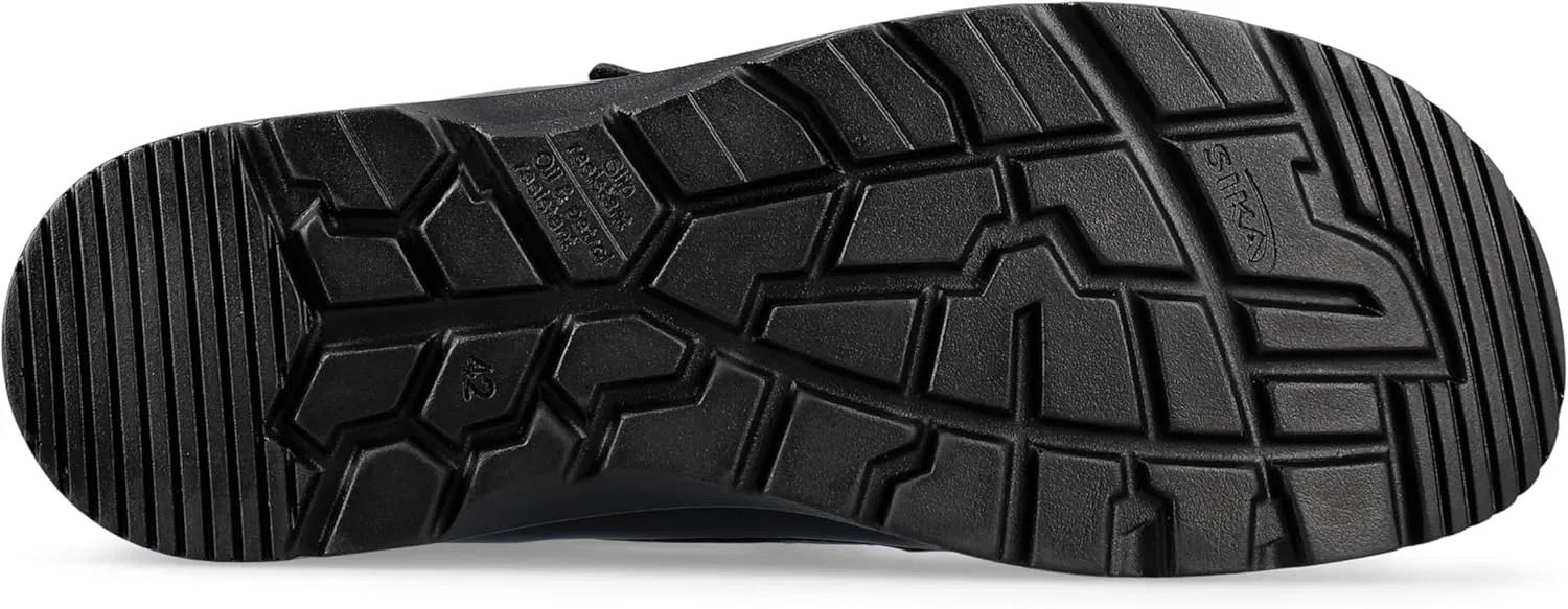 Сандалии унисекс SIKA Optimax Unisex, rutschfeste Sicherheitssandale mit doppeltem Klettverschluss, stosdämpfender PU-Sohle, Permair-Leder, leichte Profi-Sandale für die Medizin- & Lebensmittelindustrie, Black — фото 4
