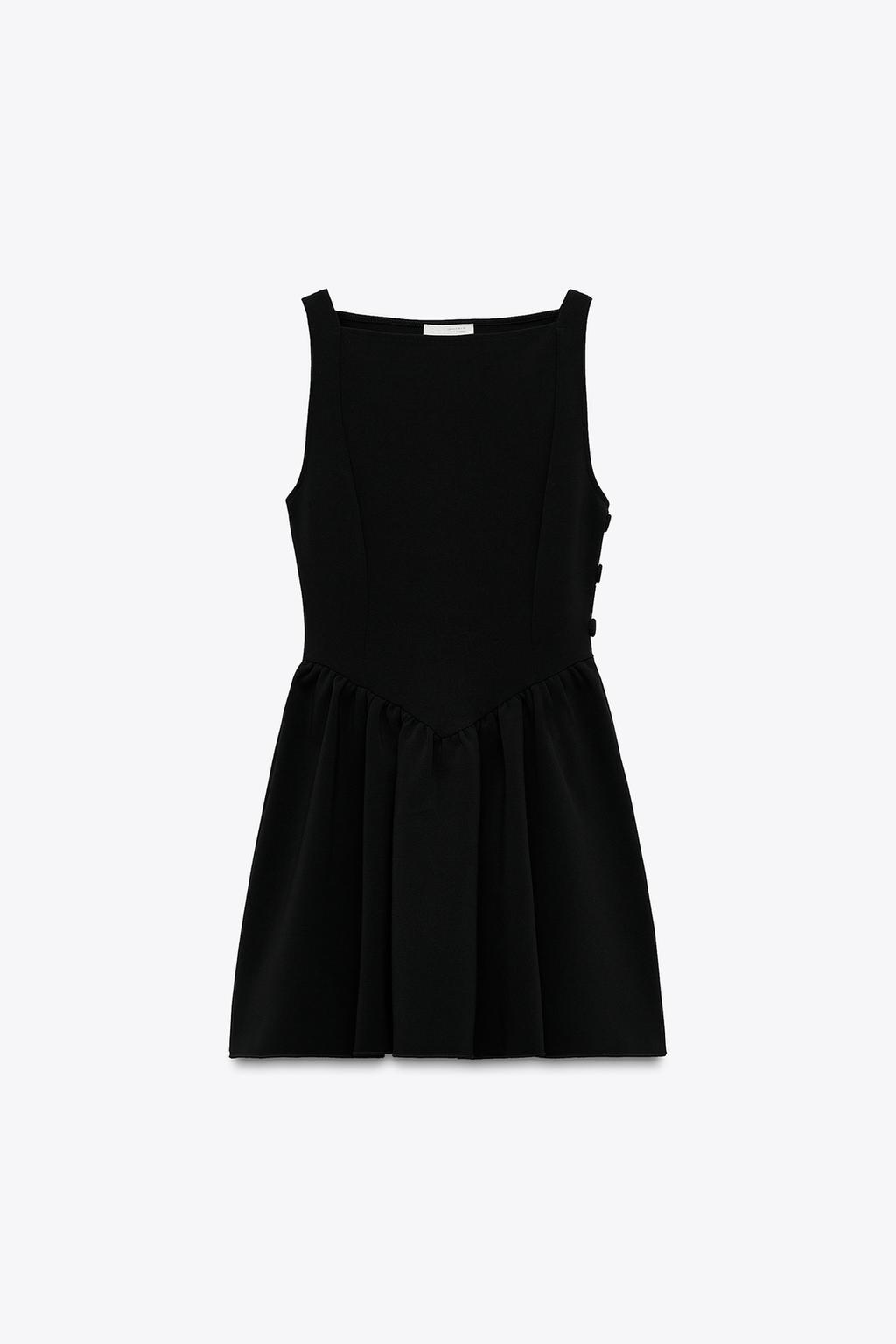 

Присборенное платье для фигуристки ZARA, черный