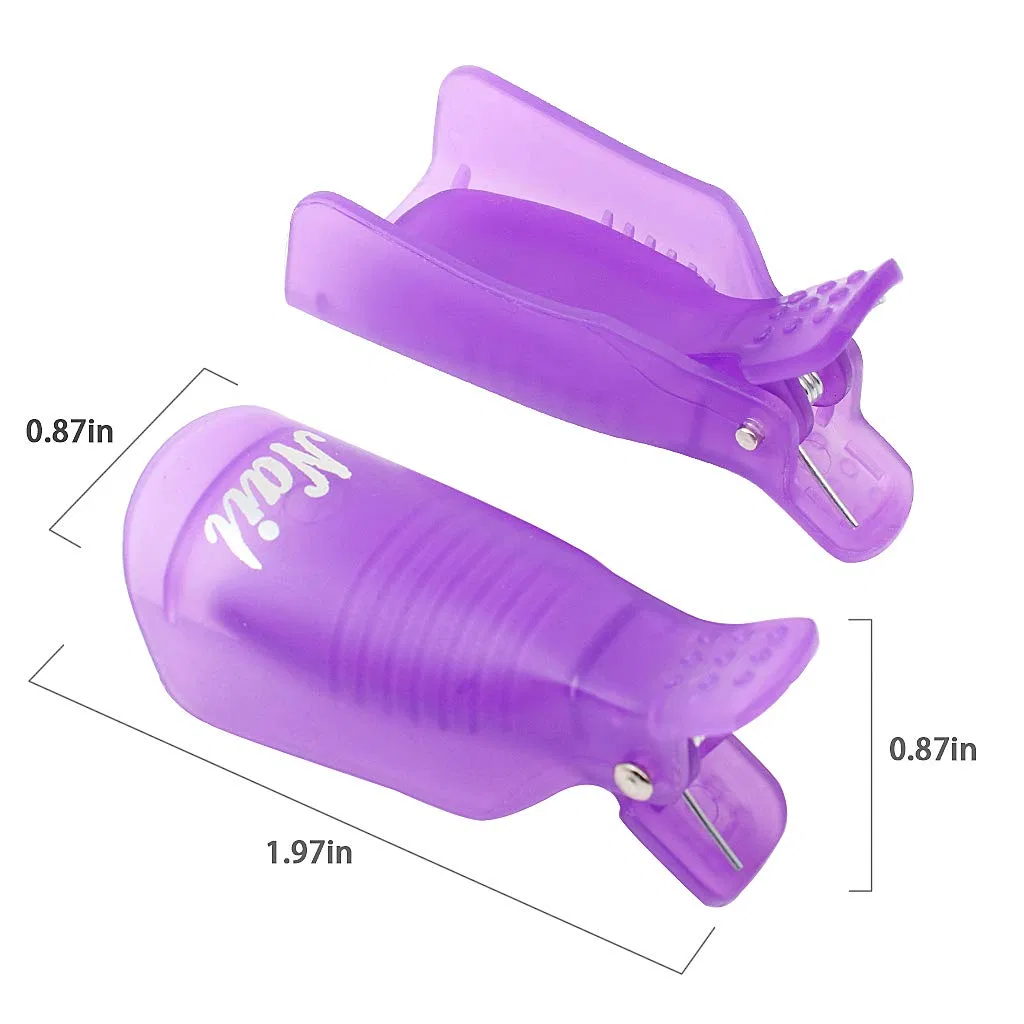 Набор из 10 зажимов для снятия гель-лака Xygk, Purple — фото 3