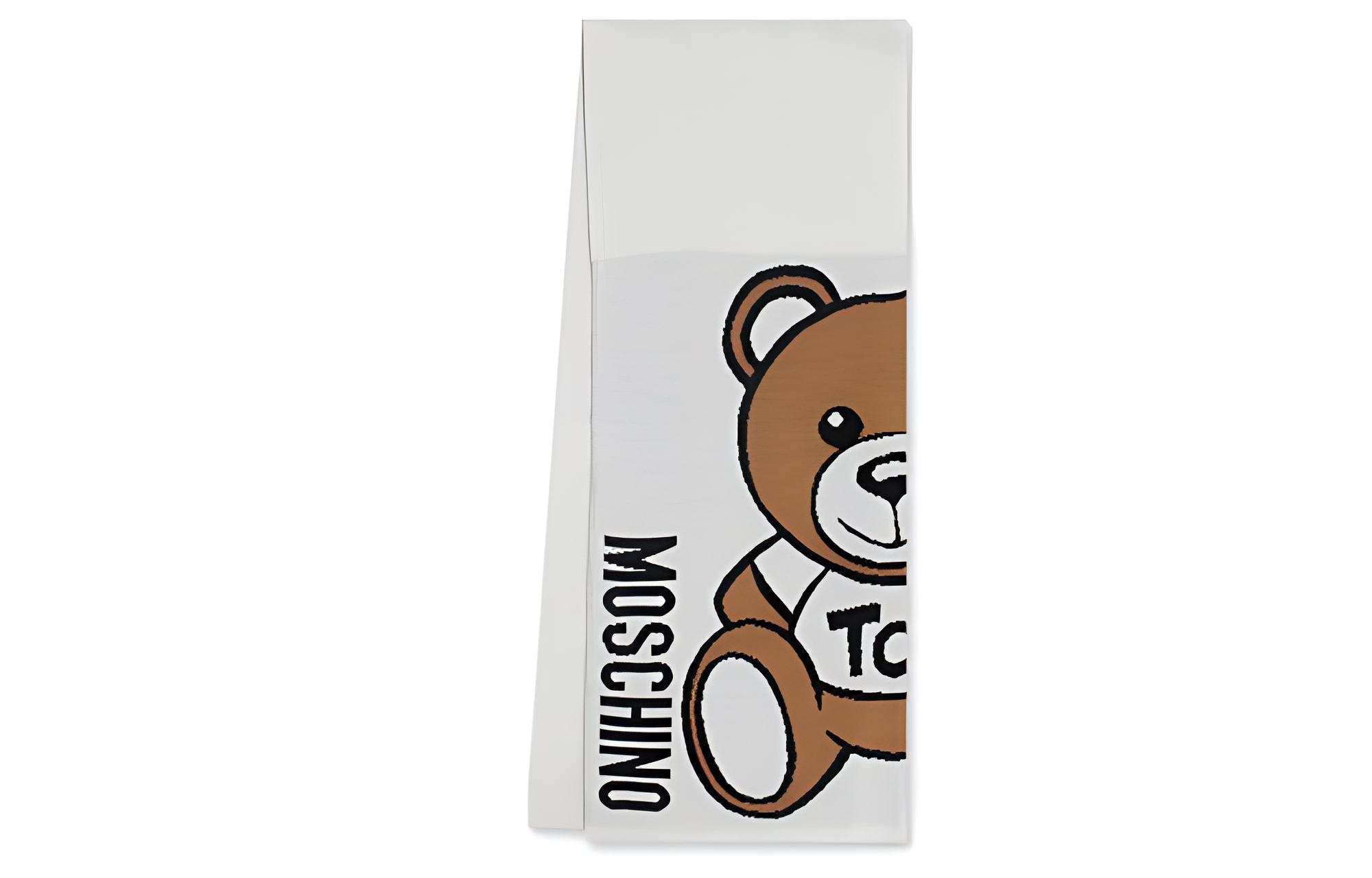 

MOSCHINO Вязаный шарф унисекс белый, White