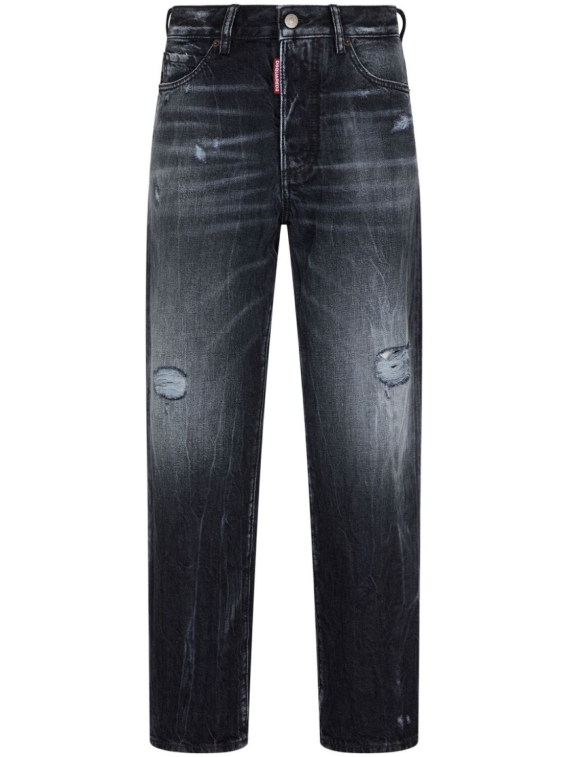 

Dsquared2 прямые джинсы с прорезями, черный