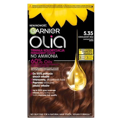 

Olia Краска для волос 535 Шоколадный светло-коричневый Garnier