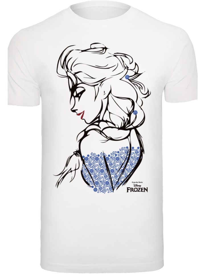 

Футболка F4NT4STIC Disney Frozen Elsa Sketch Mono, белый