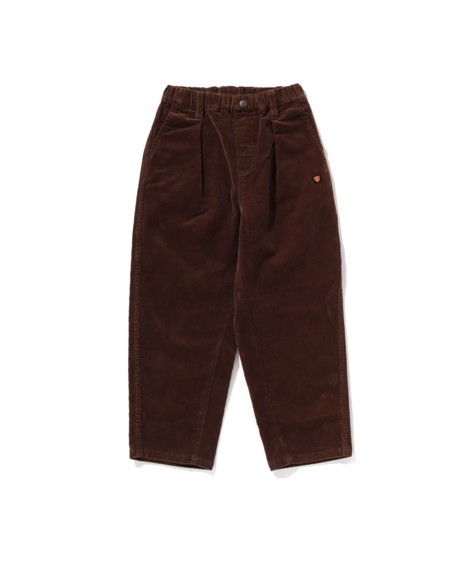 Детские вельветовые брюки A BATHING APE с вышивкой BABY MILO коричневые
