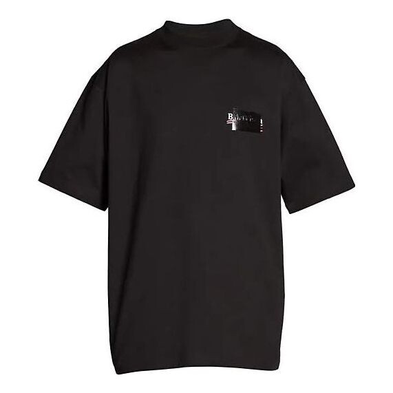 

Футболка gaffer t-shirt large fit 'black' Balenciaga, черный