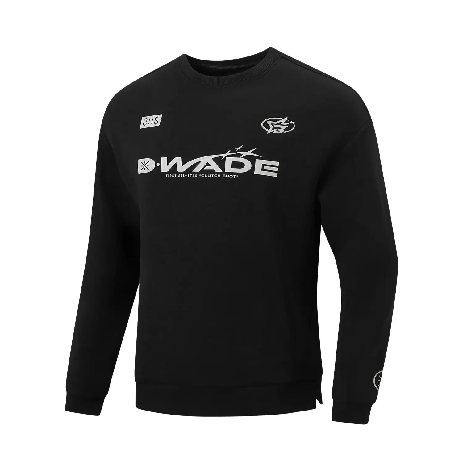 

Толстовка Li-Ning мужская черная с круглым вырезом Moderate Regular