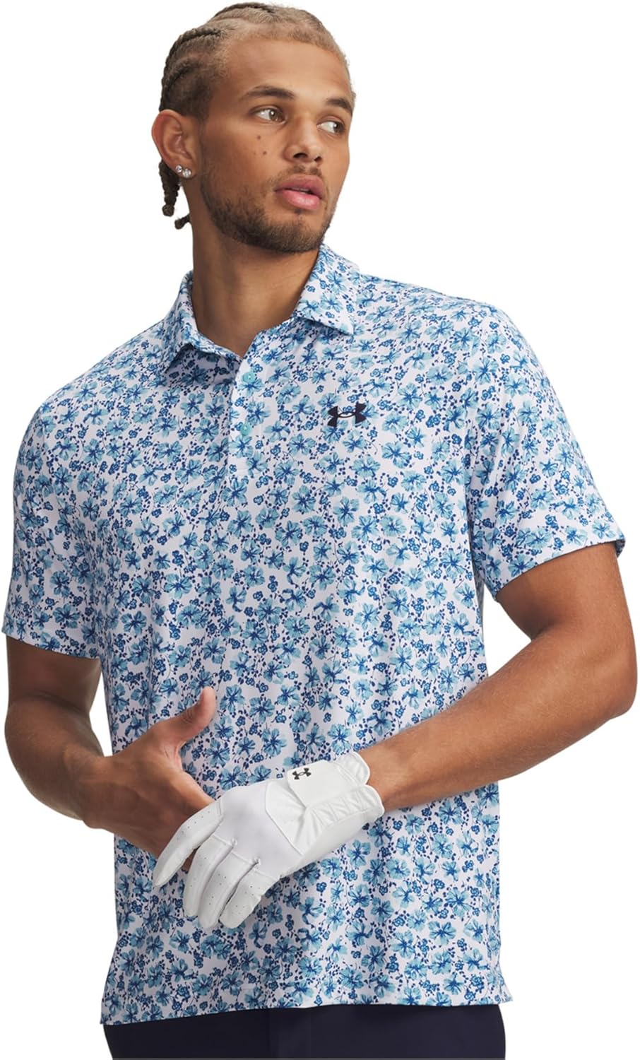 

Поло Under Armour UA Playoff 3.0 с принтом, белый/синий