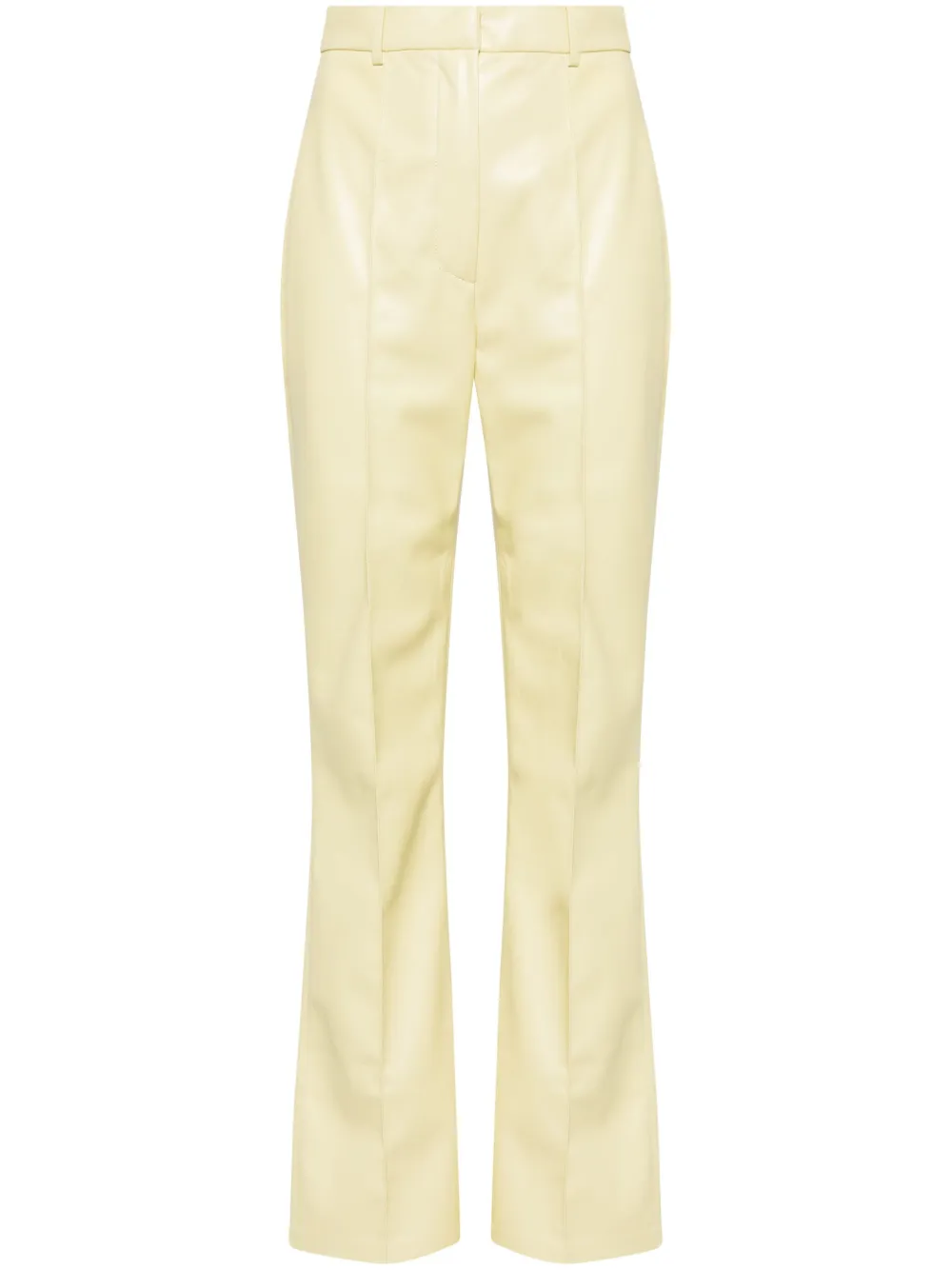 

Расклешенные брюки Leena из искусственной кожи Nanushka, желтый