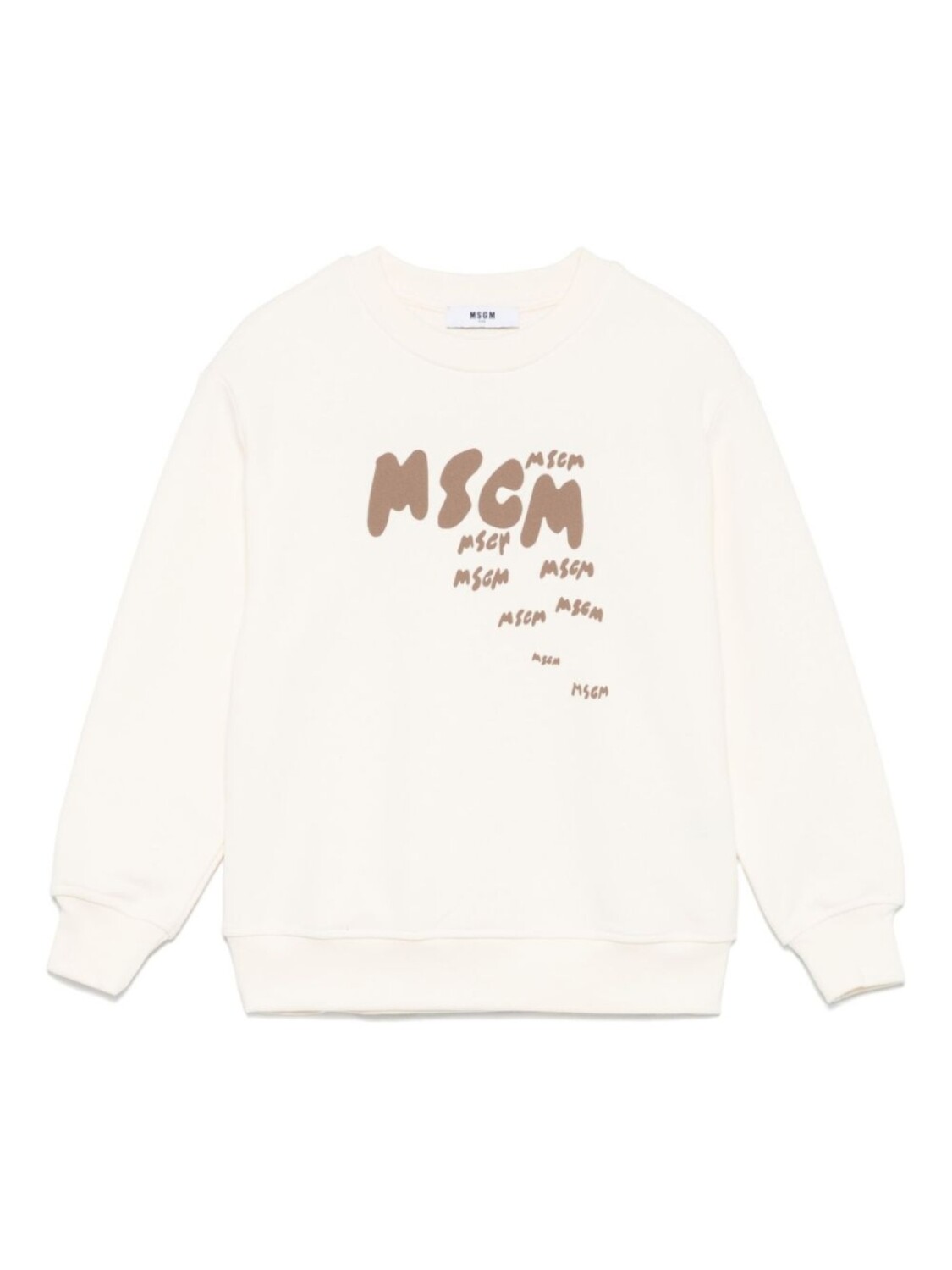 

MSGM Kids толстовка с логотипом, нейтральный цвет