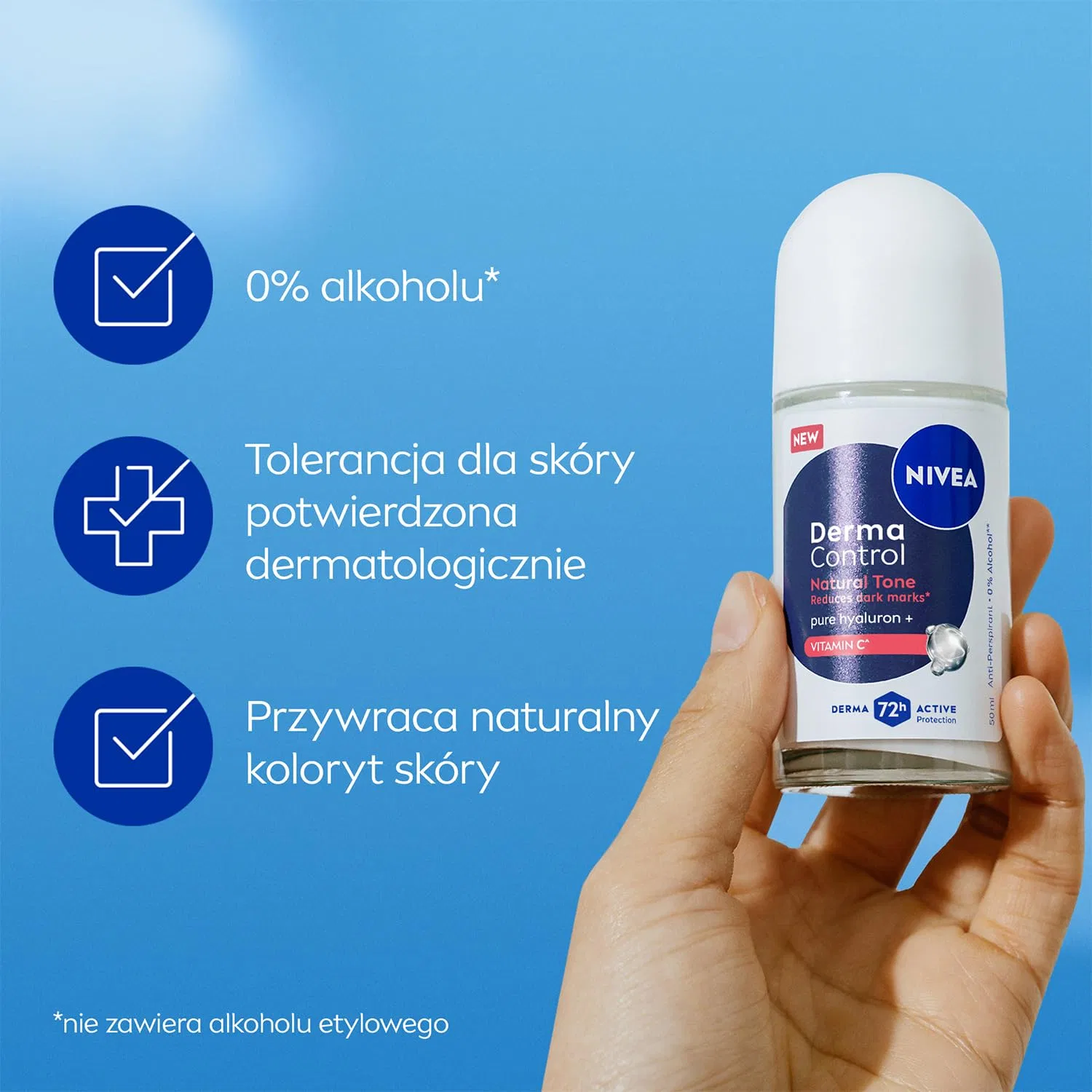 Женский антиперспирант-ролик «Derma Control Natural Tone» 50 мл от NIVEA Nivea — фото 4
