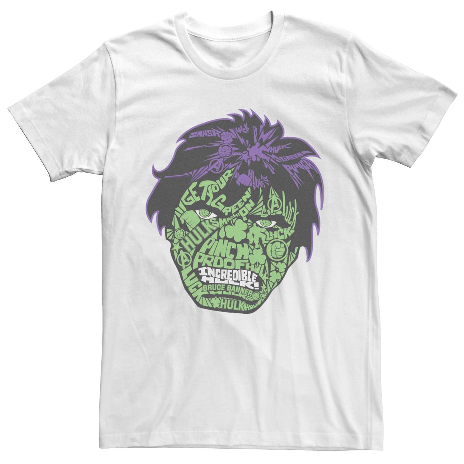 

Мужская футболка Marvel Hulk Head Shot St. Patty's Licensed Character