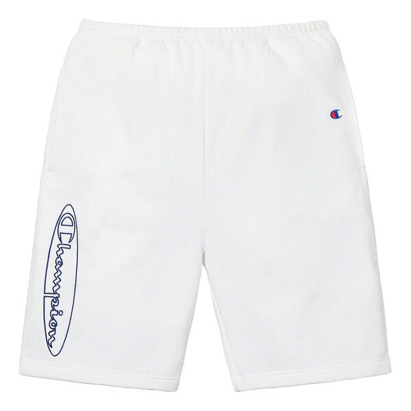 

Шорты x champion ss19 outline sweatshort white Supreme, белый