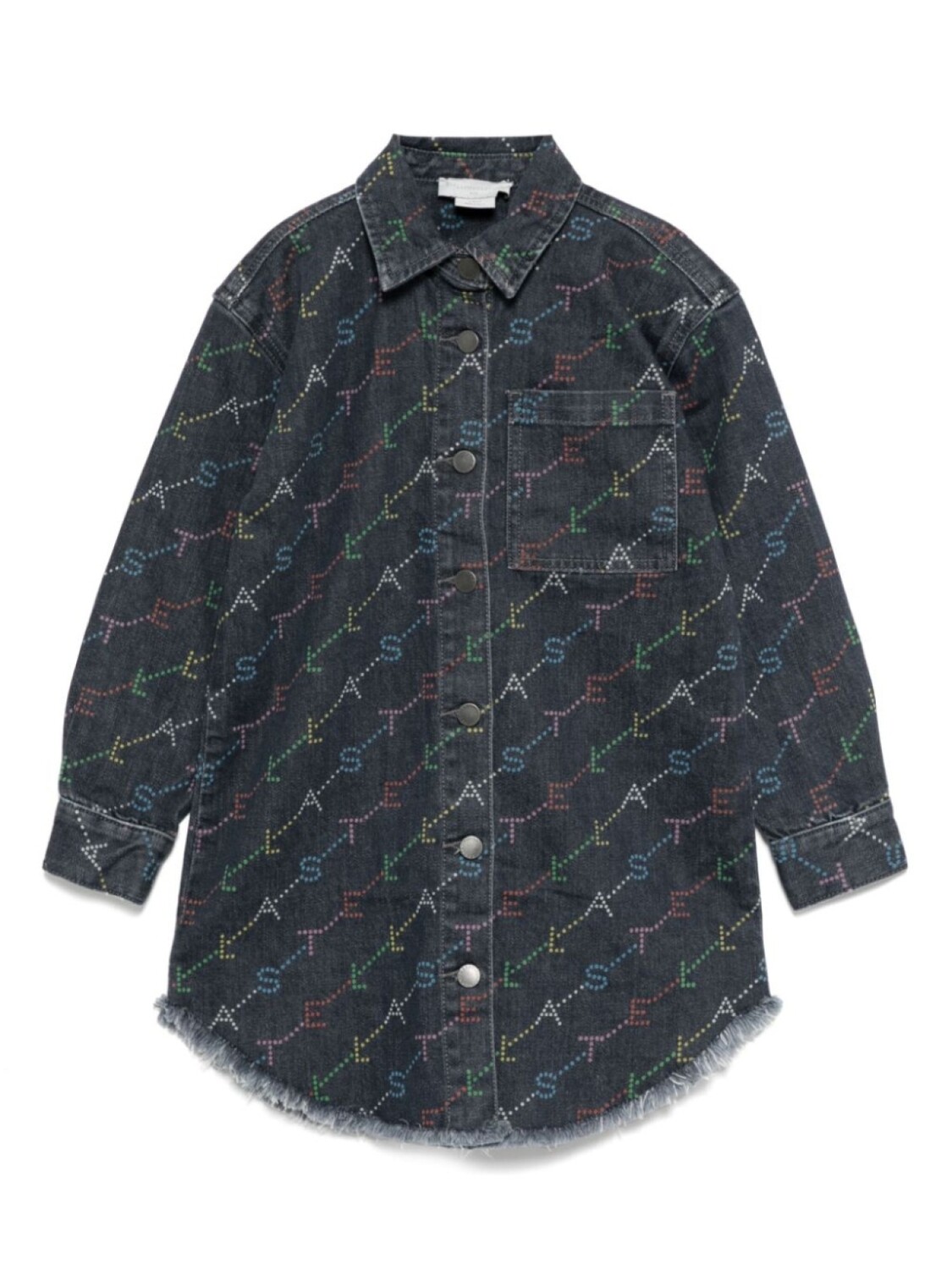 

Джинсовое платье с логотипом Stella McCartney Kids, синий