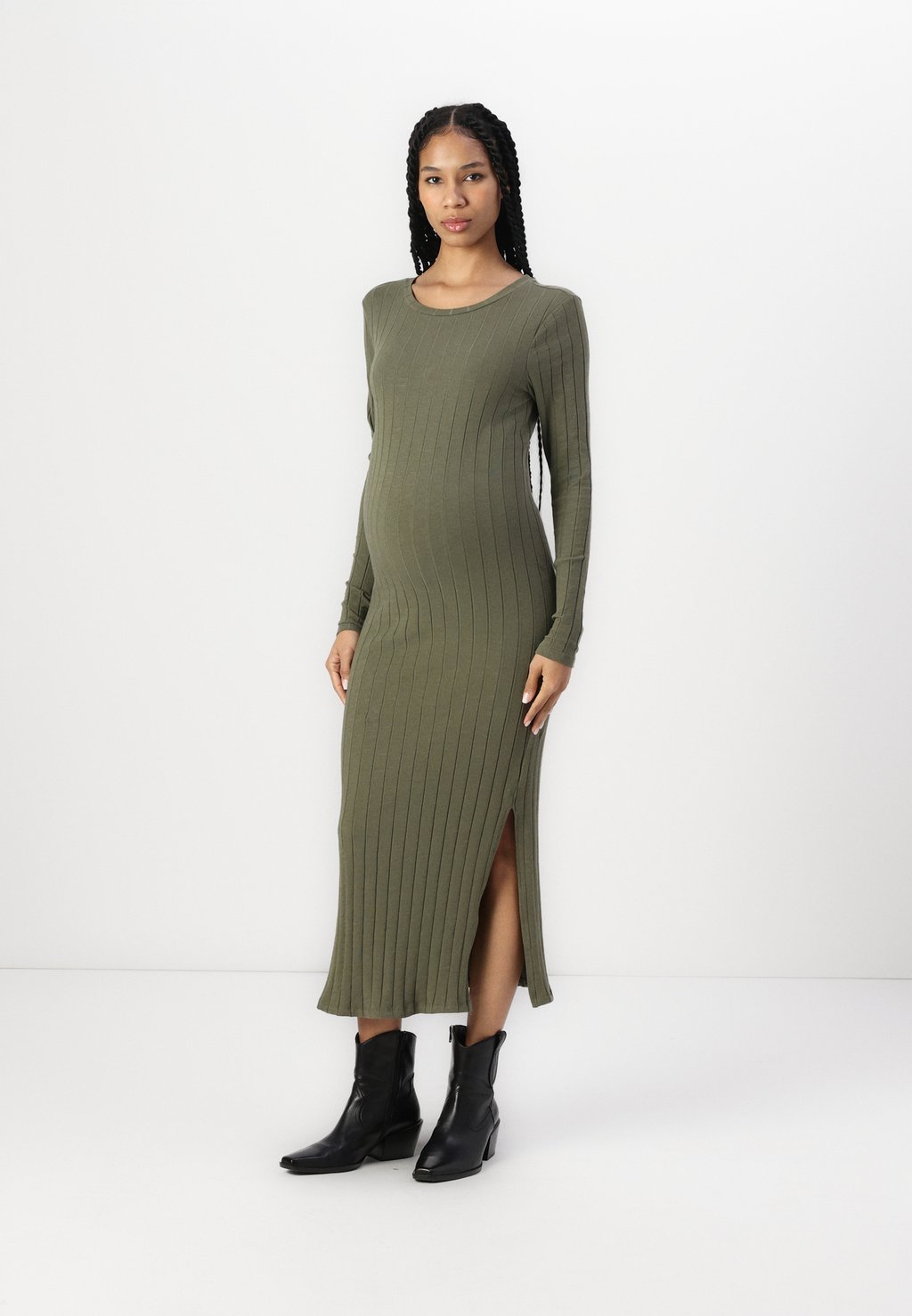

Платье из джерси OLMALEJANDRA O NECK DRESS ONLY MATERNITY, хаки
