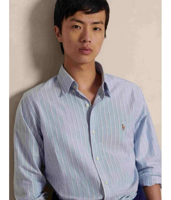 Рубашка classic fit Polo Ralph Lauren, небесно-голубой — фото 4