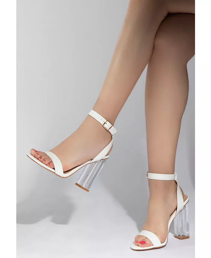Женские босоножки Poloma Clear Block на каблуке для вечеринки London Rag, розовый — фото 2