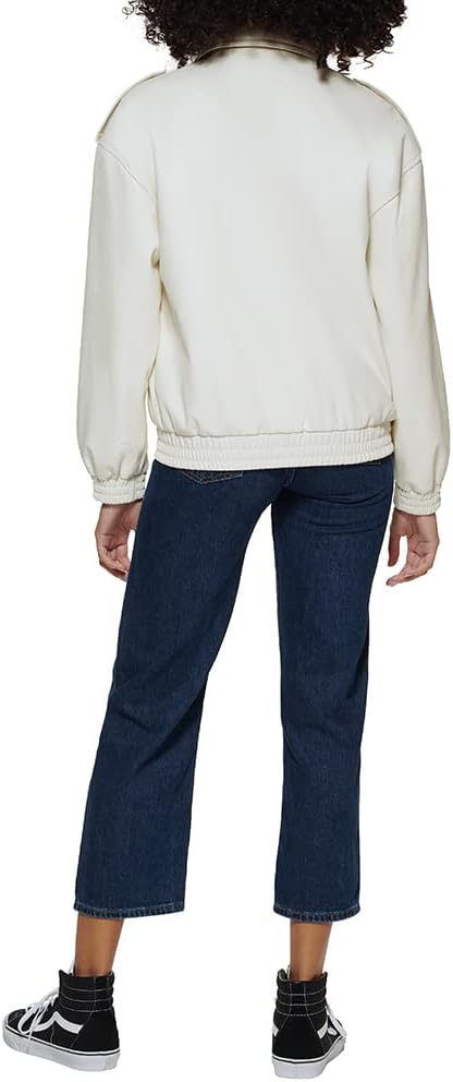 Женская куртка-бомбер Levi's из искусственной кожи, устричный — фото 4
