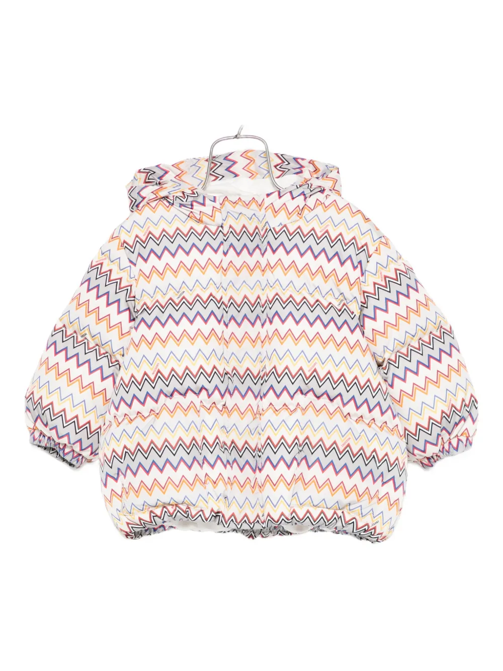 

Куртка с капюшоном и зигзагообразным узором Missoni Kids, белый