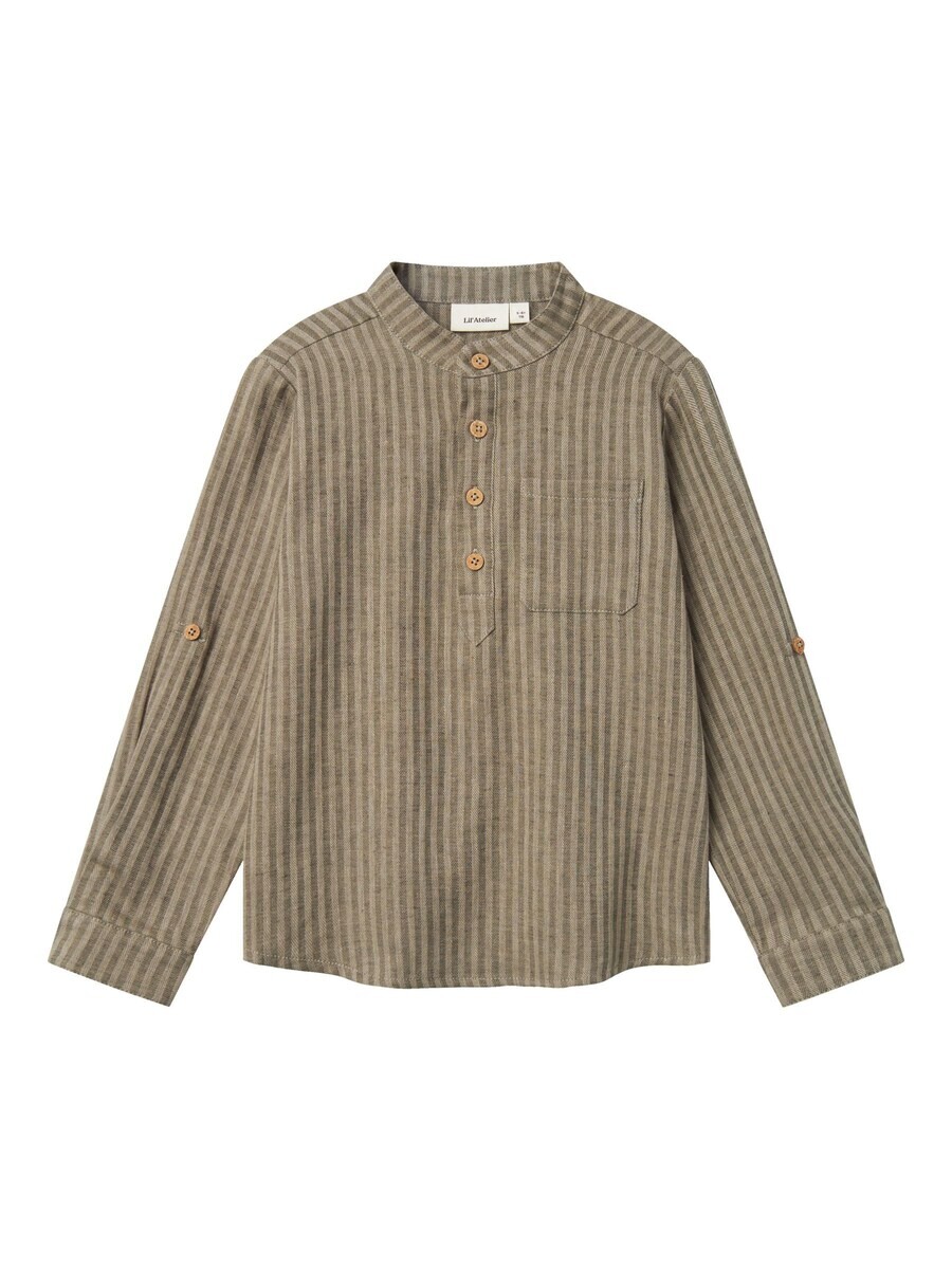 

Топ NAME IT Comfort fit Button Up, оливковый
