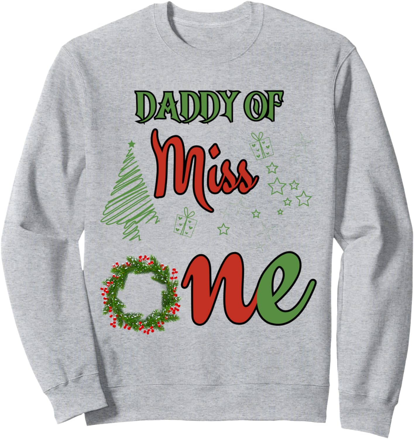 

Толстовка для папы годовалой девочки на первый день рождения, в рождественской тематике, для семейной вечеринки Family Look Christmas Theme Party Decoration Gifts, серый