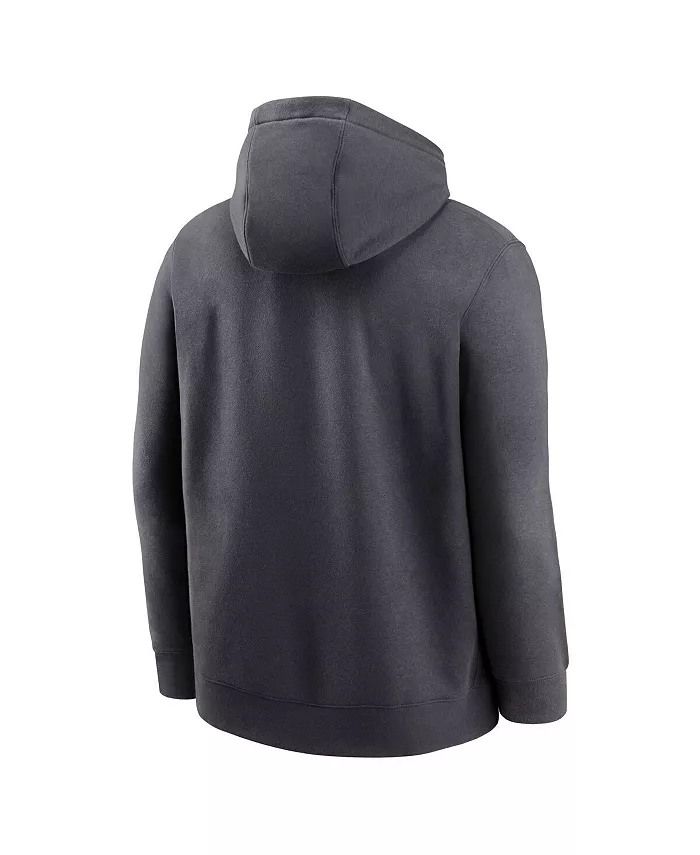 Мужская толстовка с капюшоном Florida State Seminoles Primetime Club Fleece цвета антрацит Nike — фото 2