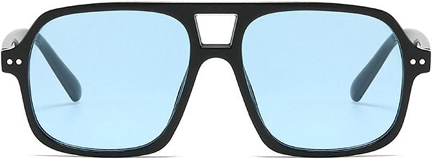 

Солнцезащитные очки Willochra большого размера в стиле «пилот» для женщин и мужчин, винтажные квадратные солнцезащитные очки 70-х годов, мужские очки с двойной перемычкой, защита от ультрафиолета UV400, C6