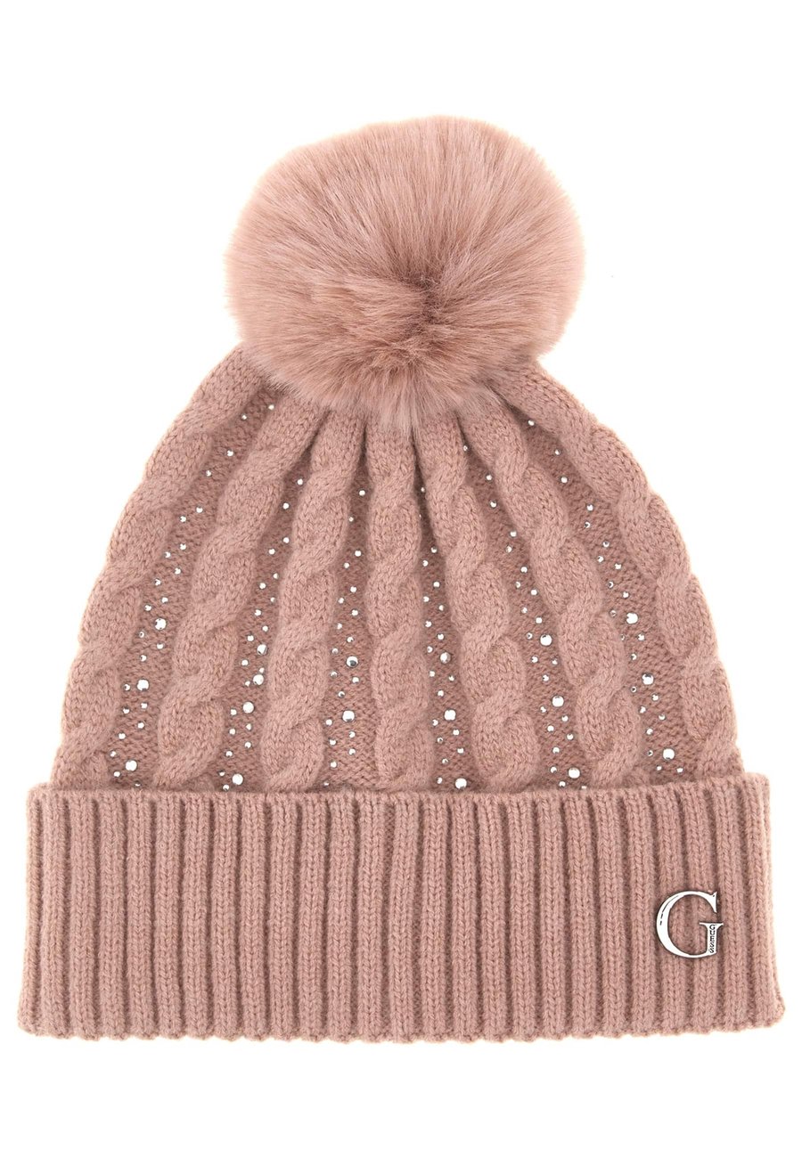 

Шапка Guess KNITTED BEANIE, Rose/Pink